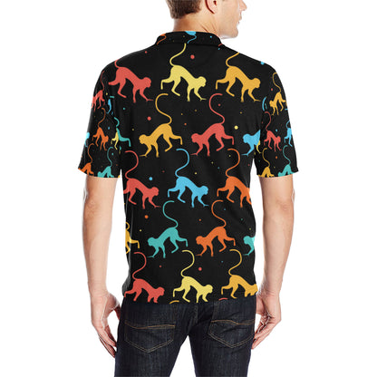 Monkey Pattern Print Design 01 Men Polo Shirt