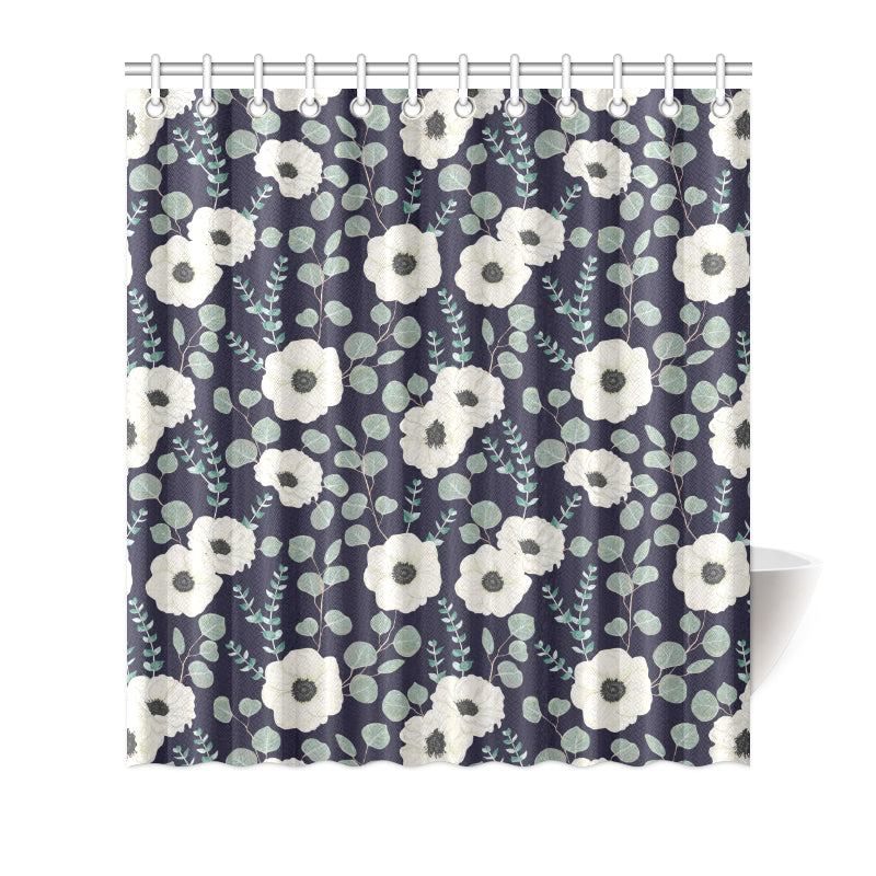 Anemone Pattern Print Design AM01 Shower Curtain