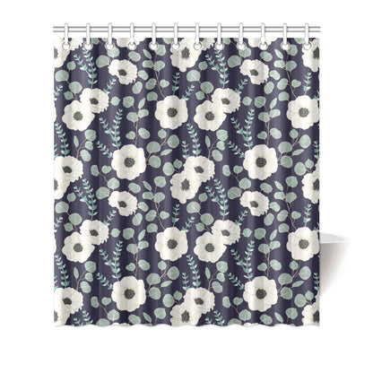 Anemone Pattern Print Design AM01 Shower Curtain