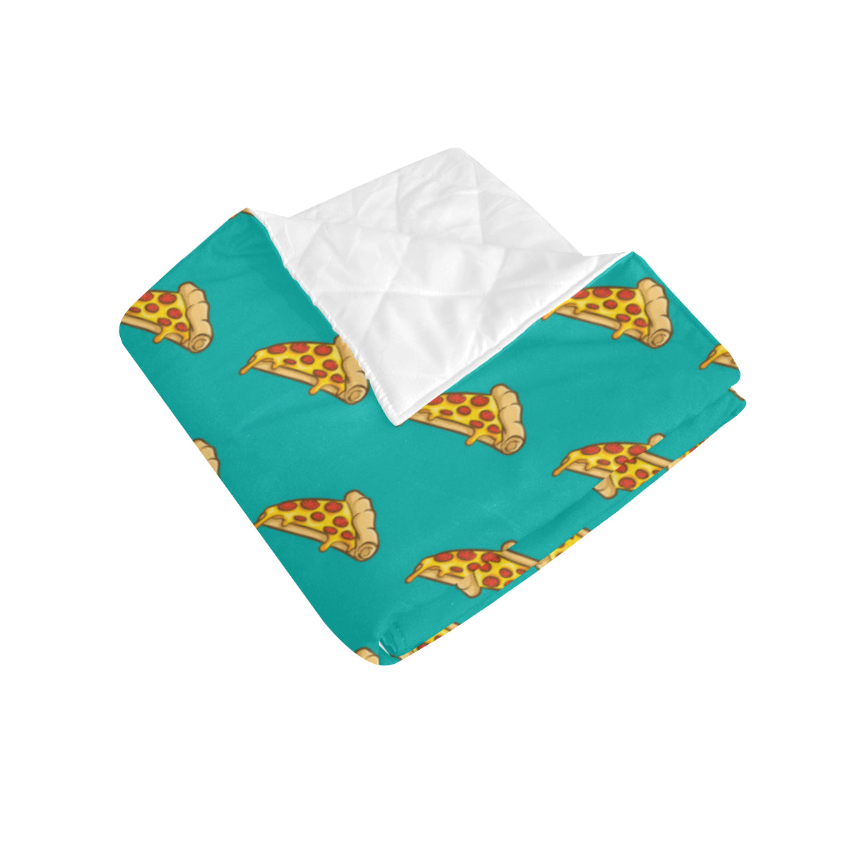 Pizza Pattern Print Design A03 Premium Quilt