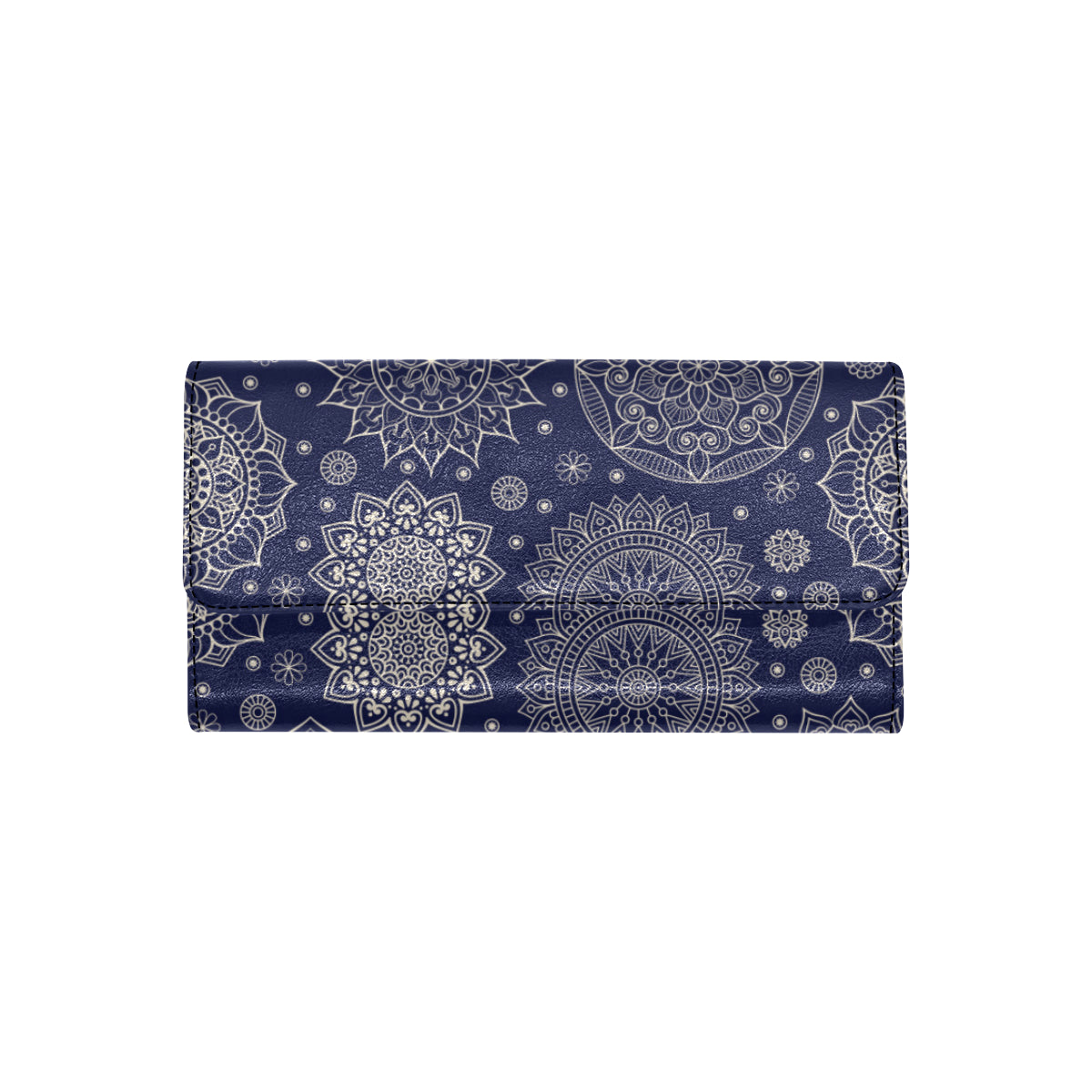 Mandala Pattern Print Design 02 Women's Trifold Wallet