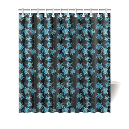 Tribal Turtle Polynesian Themed Design Shower Curtain
