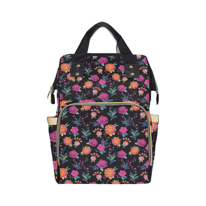 Marigold Pattern Print Design MR02 Diaper Bag Backpack