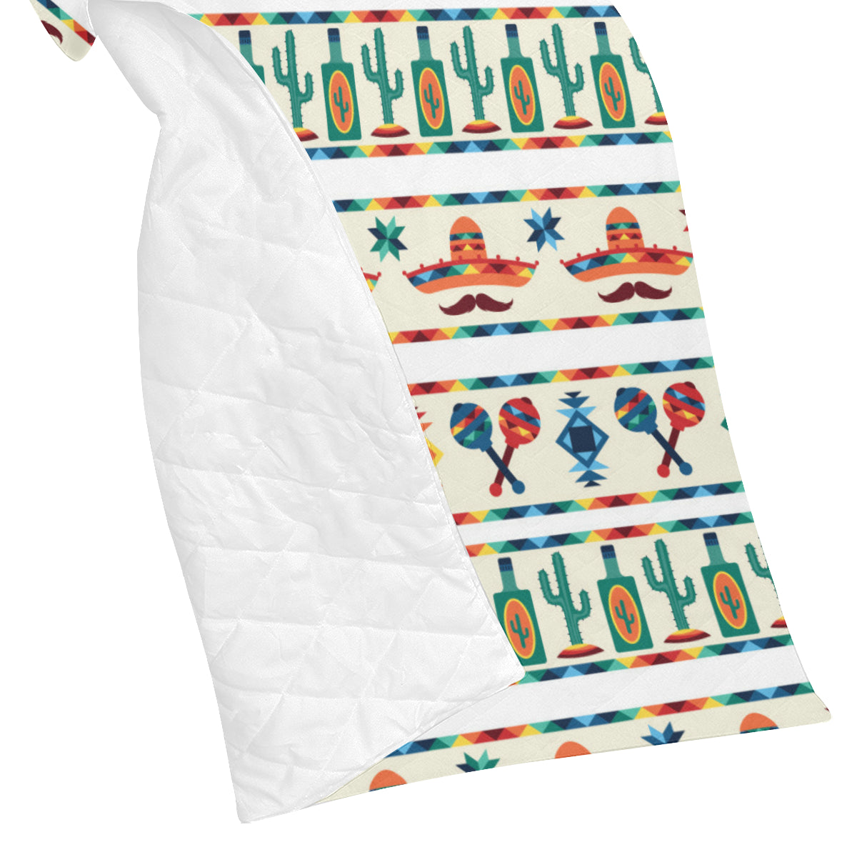 Maracas Mexican Pattern Print Design 01 Premium Quilt