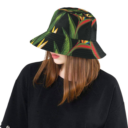 Bird Of Paradise Pattern Print Design BOP012 Unisex Bucket Hat