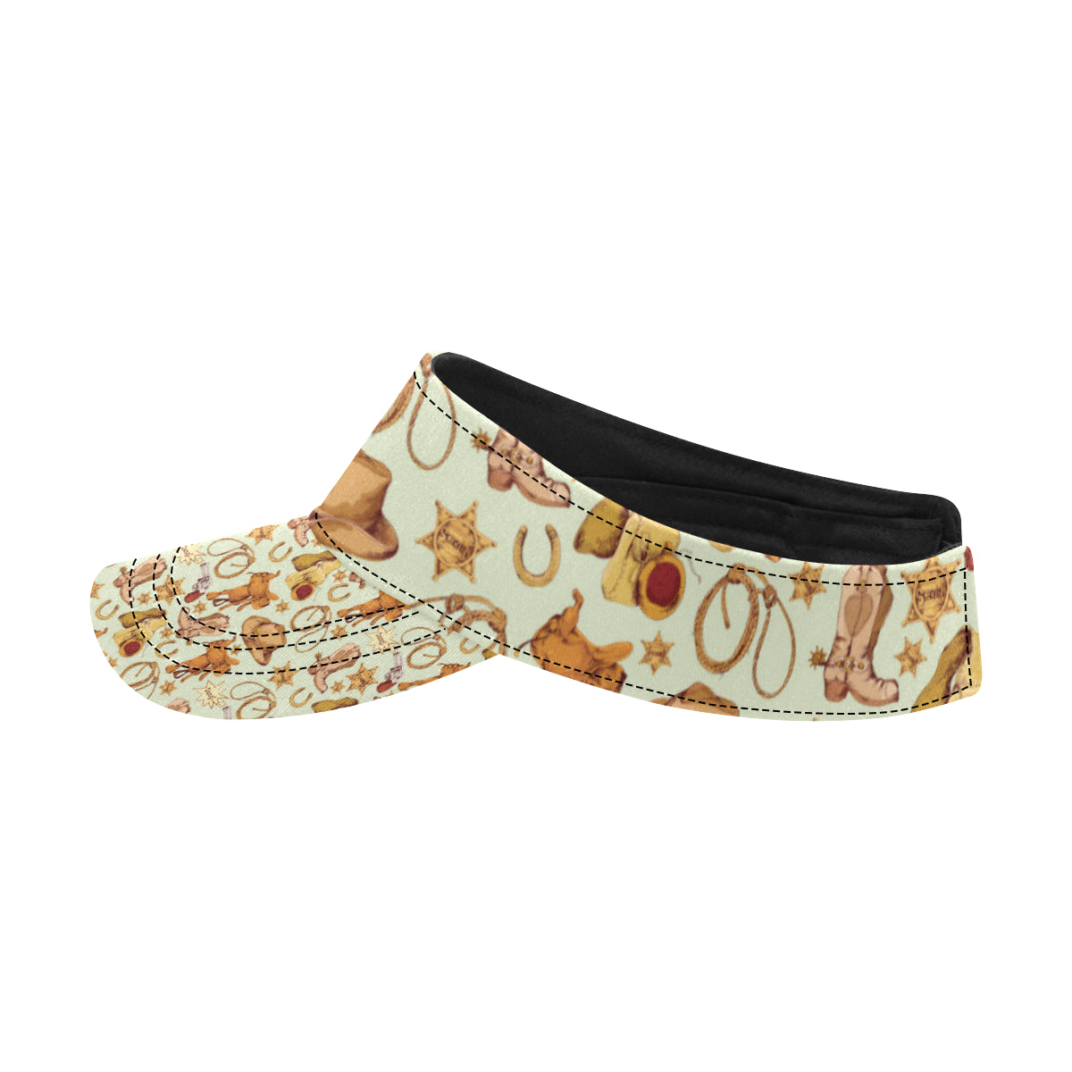 Western Cowboy Design Pattern Unisex Sun Visor