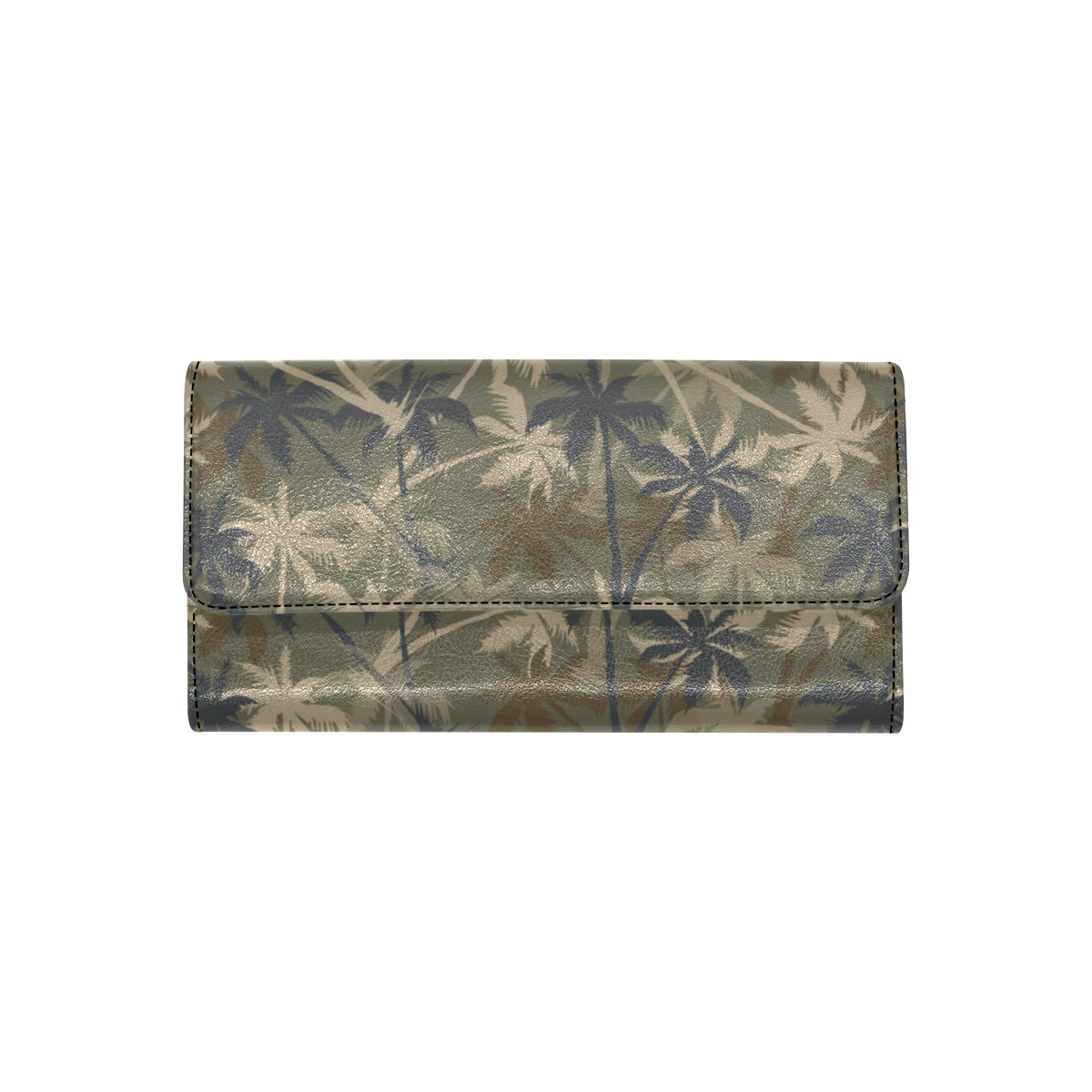 Palm Tree camouflage Women's Trifold Wallet