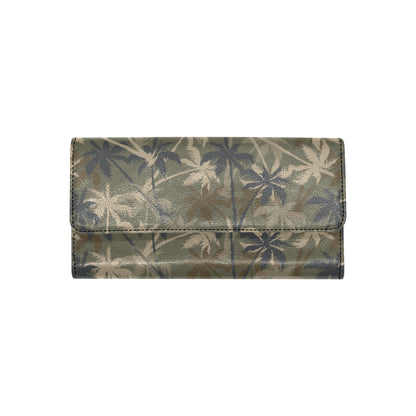 Palm Tree camouflage Women's Trifold Wallet