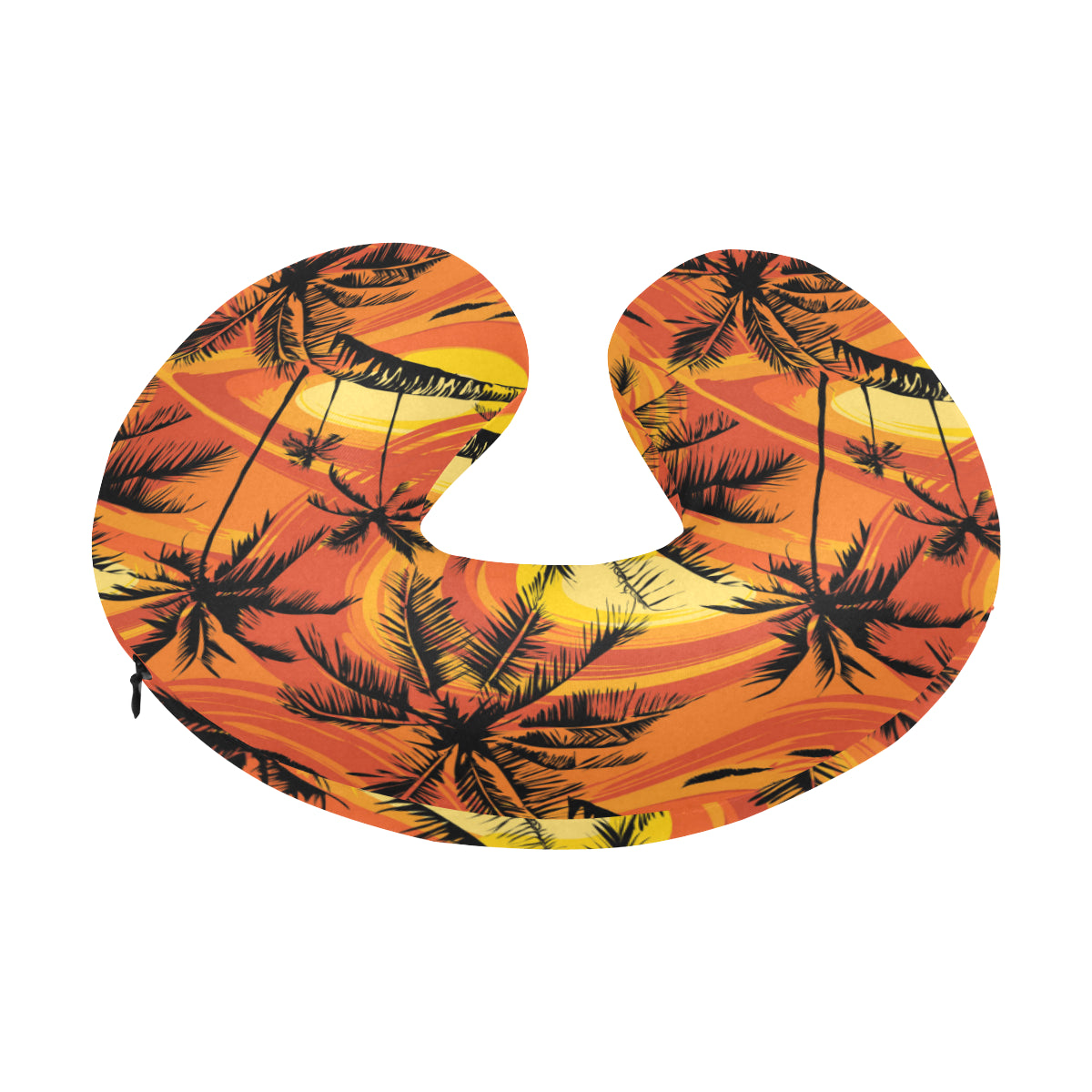 Palm Tree Pattern Print Design A02 U-Shaped Travel Neck Pillow