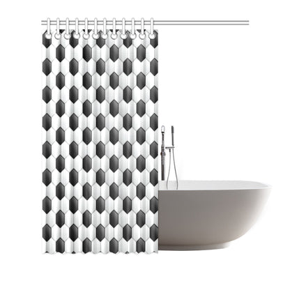 Soccer Ball Texture Print Pattern Shower Curtain