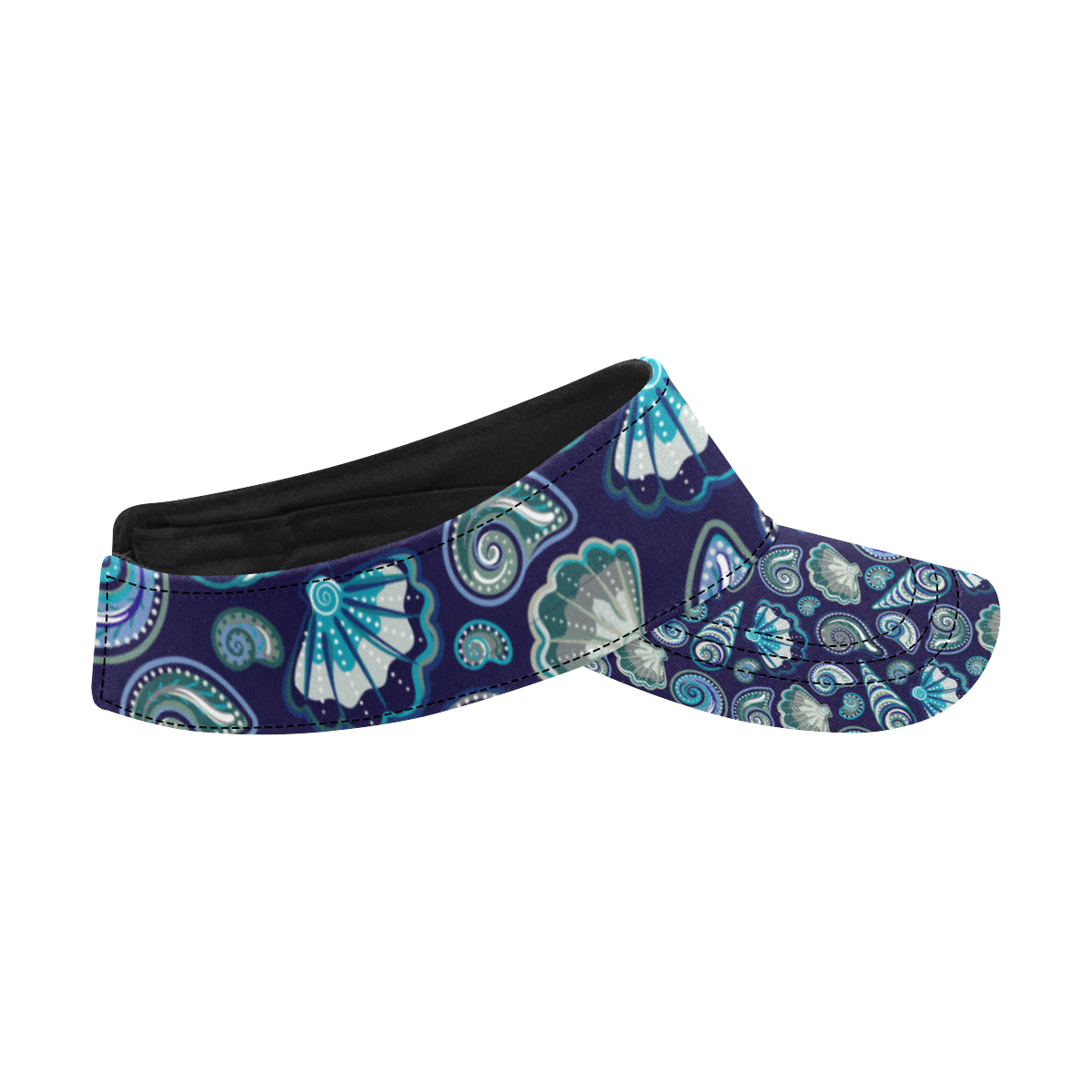 Beach Seashell Blue Print Unisex Sun Visor