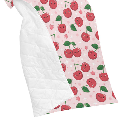 Cherry Pattern Print Design CH02 Premium Quilt