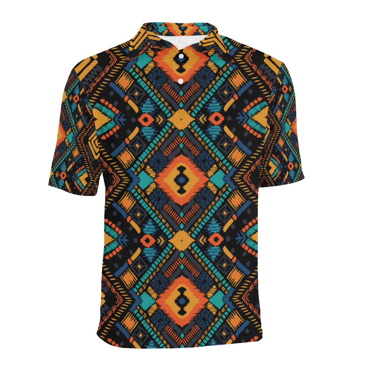 Kente Pattern Print Design 04 Men Polo Shirt
