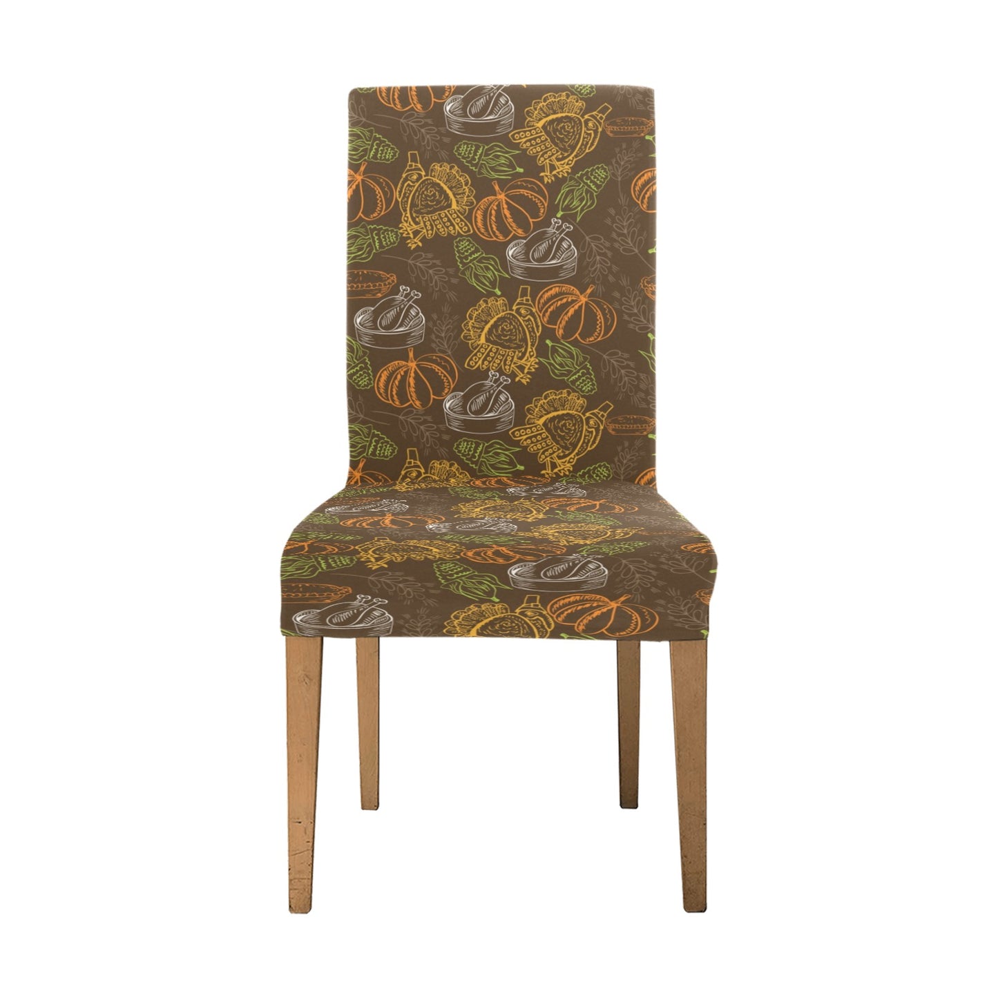 Thanksgiving Print Design LKS301 Dining Chair Slipcover