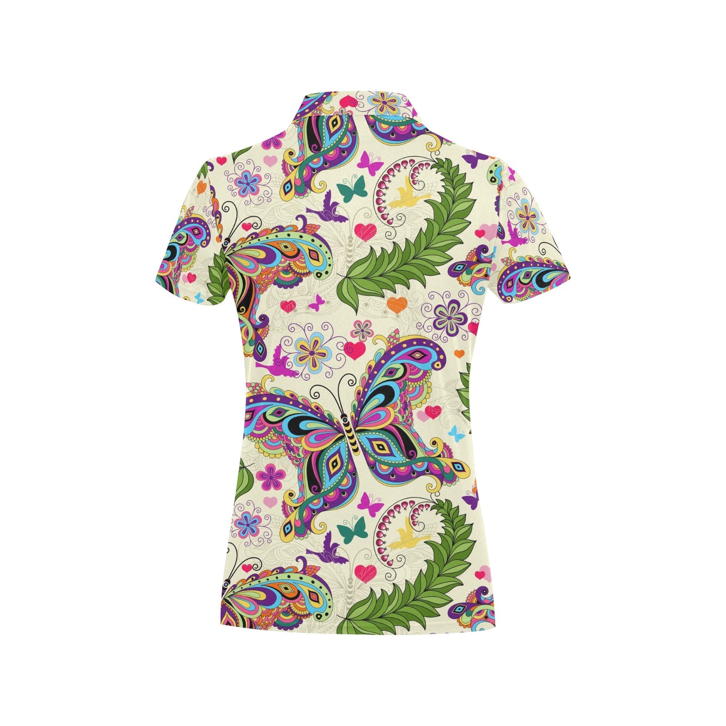 Butterfly Colorful Indian Style Women's Polo Shirt