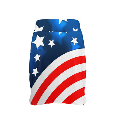 American flag Style 17" Golf & Pickleball Skort with Pockets