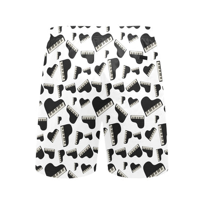 Piano Print Design LKS405 Men's Swim Trunks Beach Shorts