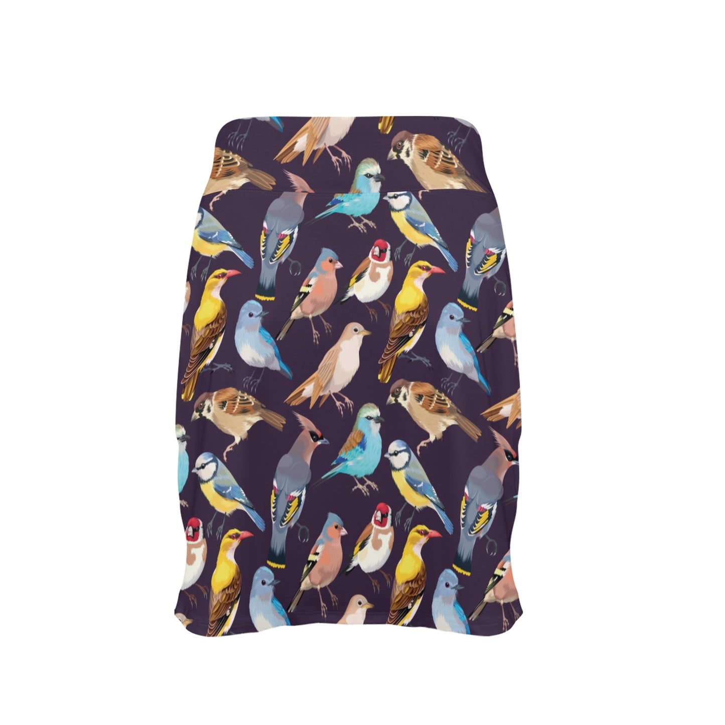 Bird Cute Print Pattern 17" Golf & Pickleball Skort with Pockets