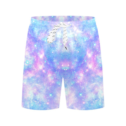 Galaxy Stardust Pastel Color Print Men's Swim Trunks Beach Shorts