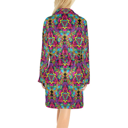 Trippy Print Design LKS303 Women's Fleece Robe
