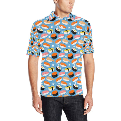Sushi Print Design LKS304 Men Polo Shirt