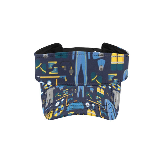 Scuba Equipment Print Design LKS305 Unisex Sun Visor