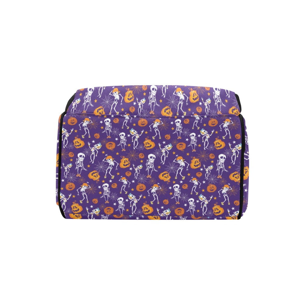 Skeleton Halloween Dance Print Design LKS304 Diaper Bag Backpack
