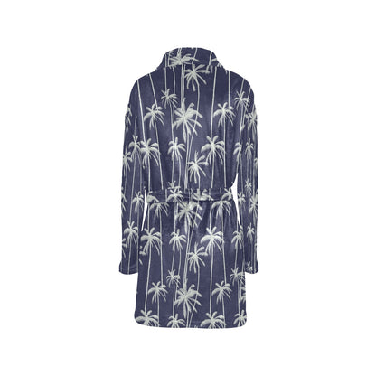 Palm Tree Pattern Print Design PT06 Women's Fleece Robe