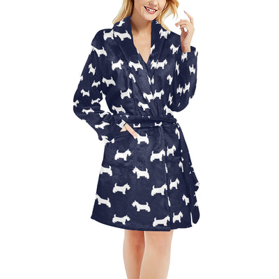 Scottish Terriers Print Design LKS3019 Women's Fleece Robe