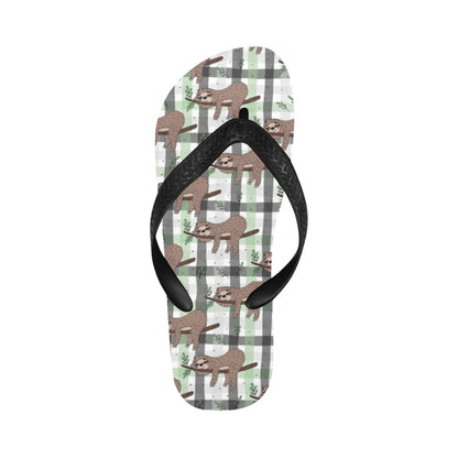 Sloth Print Design LKS301 Flip Flops