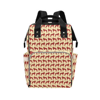 Whippets Print Design LKS301 Diaper Bag Backpack