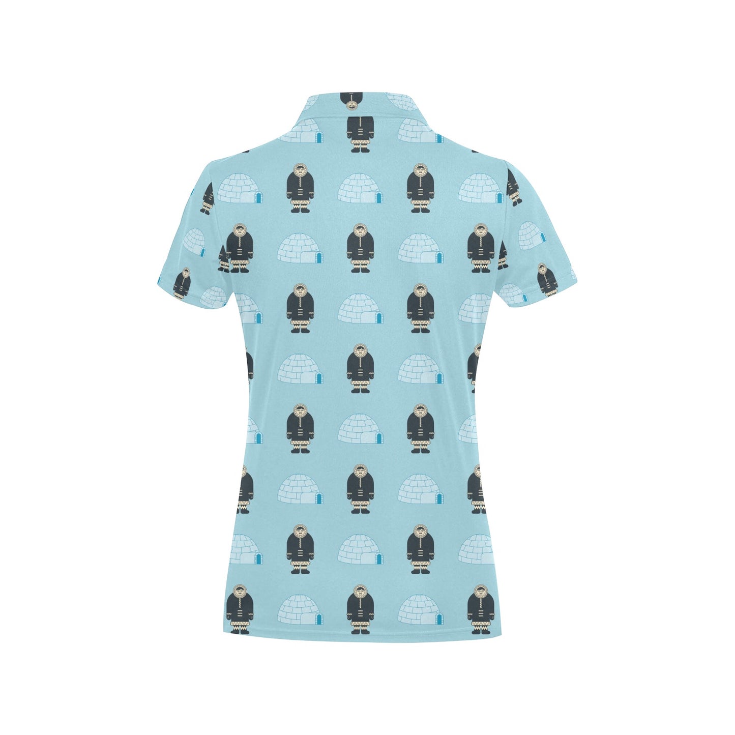 Eskimo Pattern Print Design 03 Women's Polo Shirt