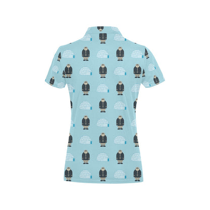 Eskimo Pattern Print Design 03 Women's Polo Shirt