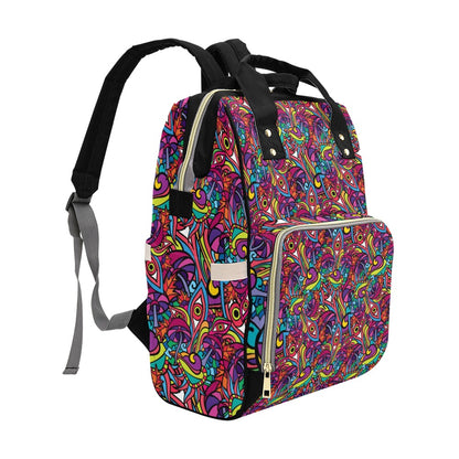 Trippy Print Design LKS302 Diaper Bag Backpack