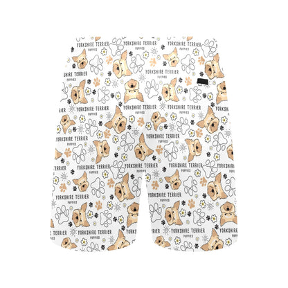 Yorkshire Terriers Print Design LKS308 Men's Swim Trunks Beach Shorts