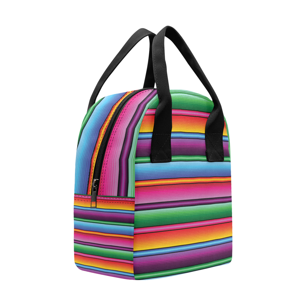 Mexican Blanket Colorful Print Pattern Insulated Lunch Bag