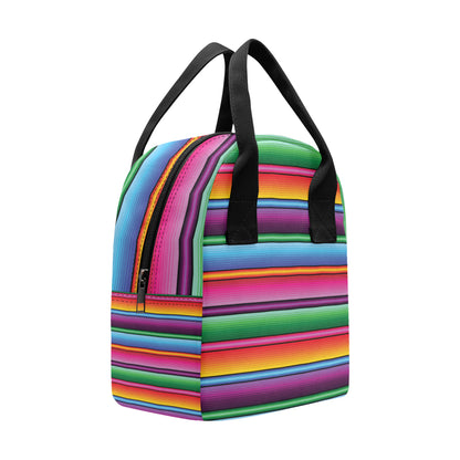 Mexican Blanket Colorful Print Pattern Insulated Lunch Bag