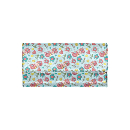 Crochet Pattern Print Design 01 Women's Trifold Wallet