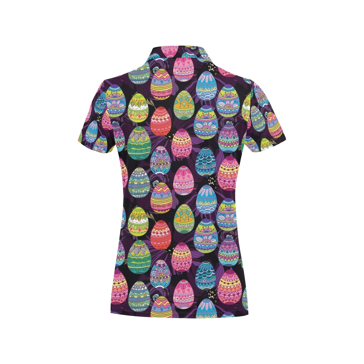 Easter Eggs Pattern Print Design RB08 Women's Polo Shirt