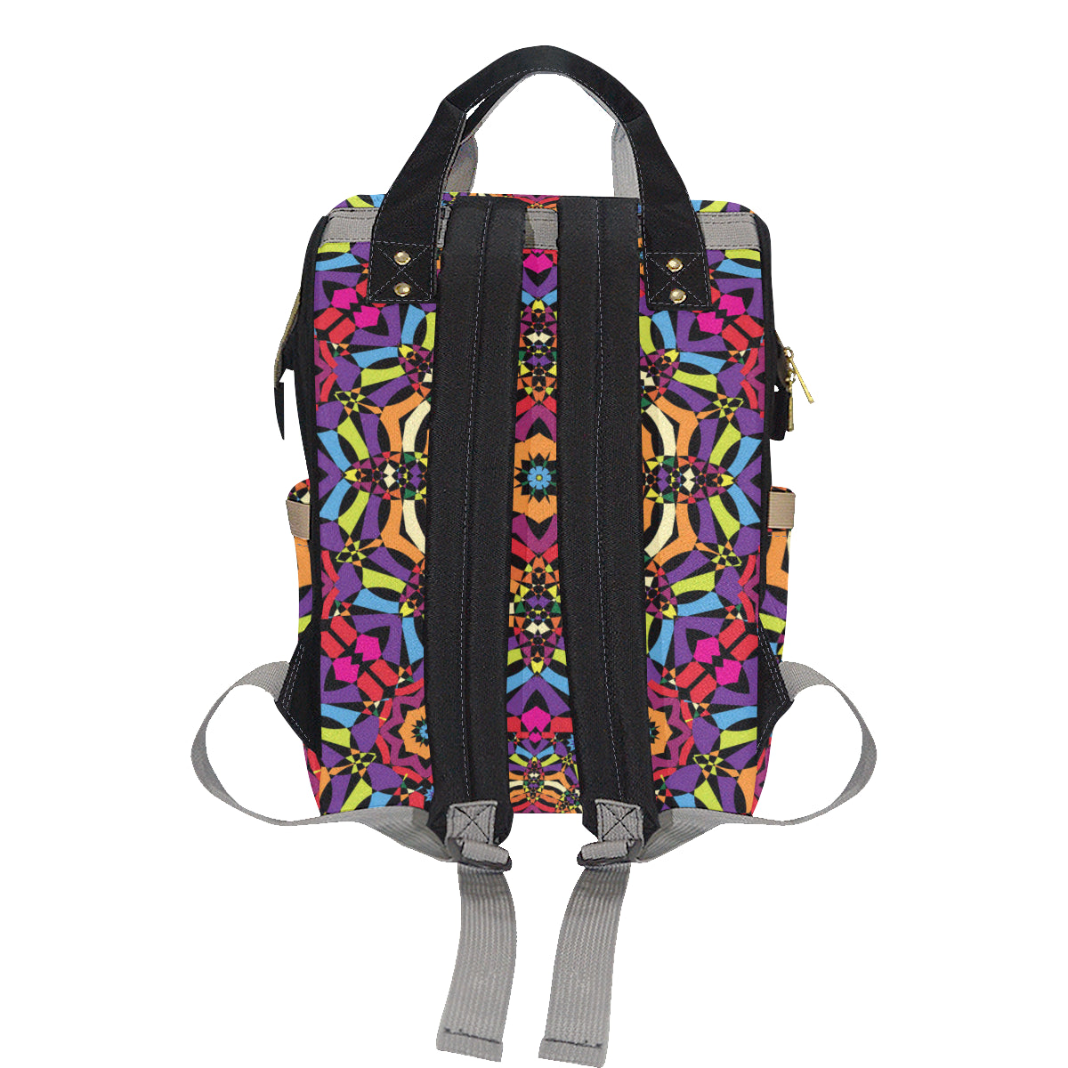 Kaleidoscope Pattern Print Design 01 Diaper Bag Backpack