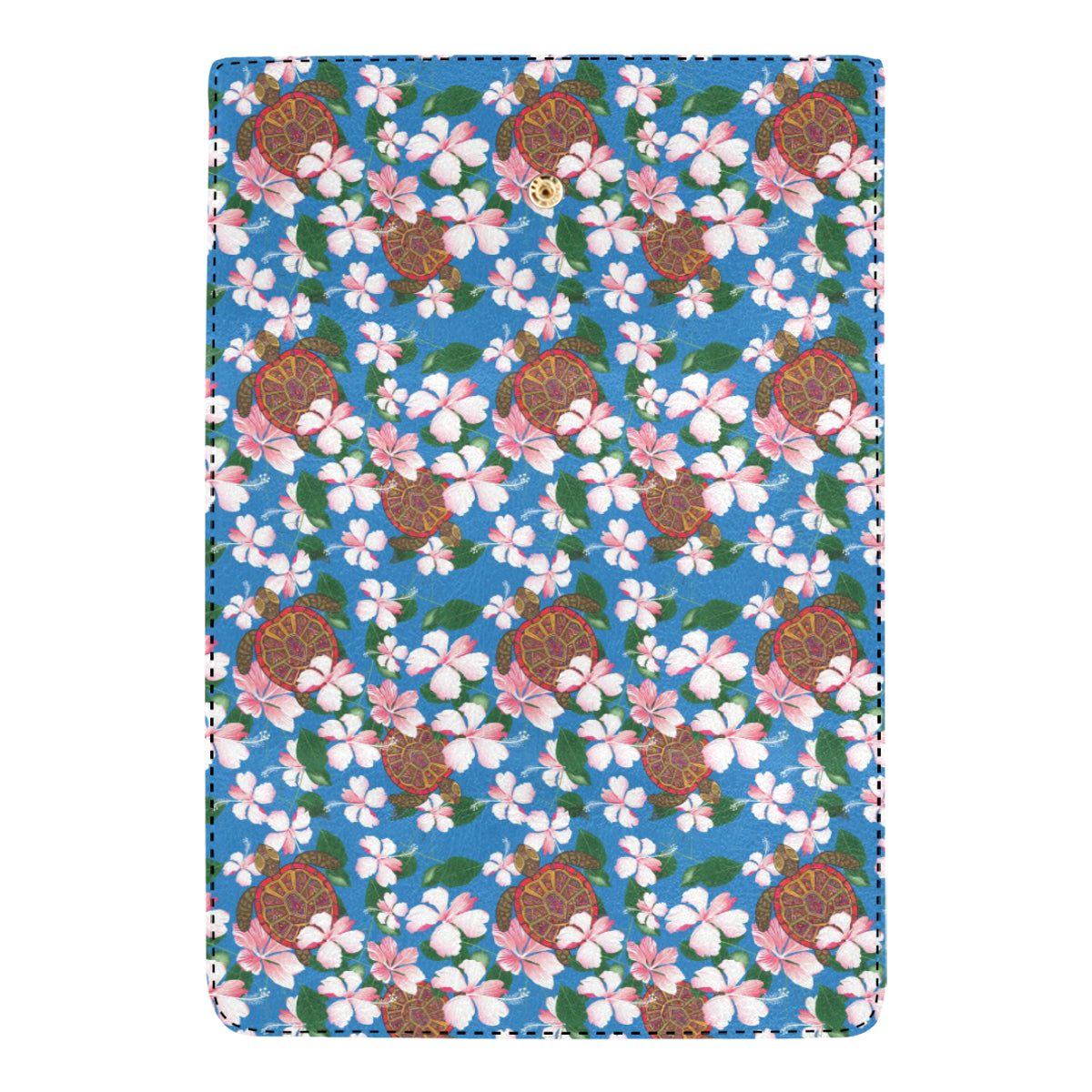Sea Turtle Pink Hibiscus Hawaiian Print Women's Trifold Wallet