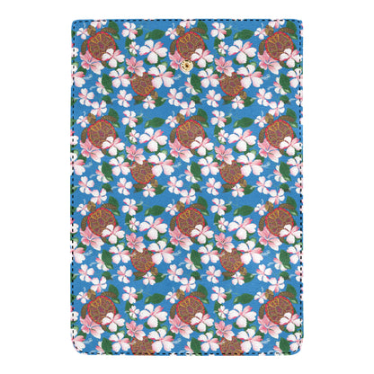 Sea Turtle Pink Hibiscus Hawaiian Print Women's Trifold Wallet