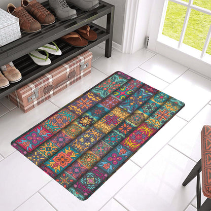 Mandala Style Design Print Rubber Doormat