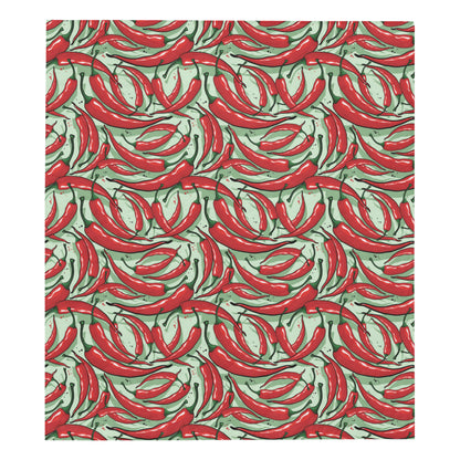 Chilli Pepper Pattern Print Design 04 Premium Quilt