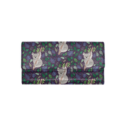 Koala Pattern Print Design 06 Women's Trifold Wallet