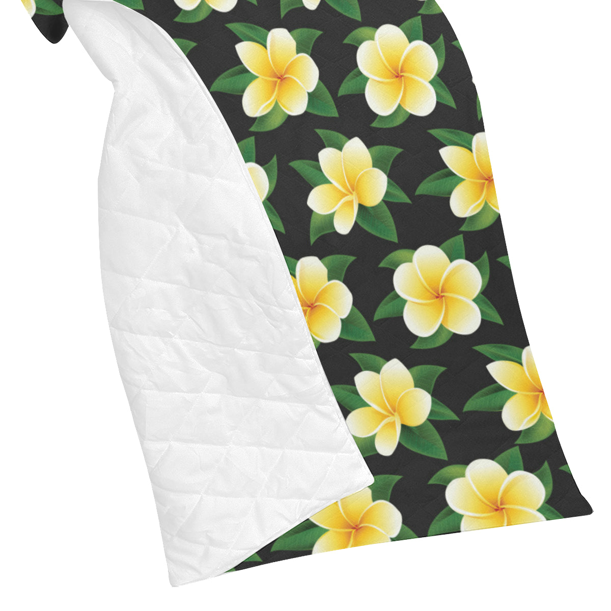 Plumeria Pattern Print Design A03 Premium Quilt