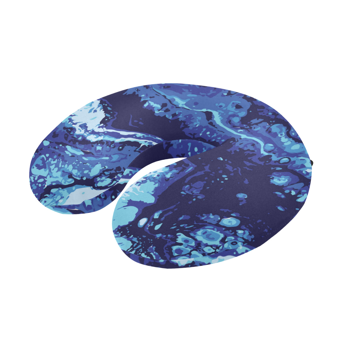 Ocean Liquid Pattern Print Design A03 U-Shaped Travel Neck Pillow