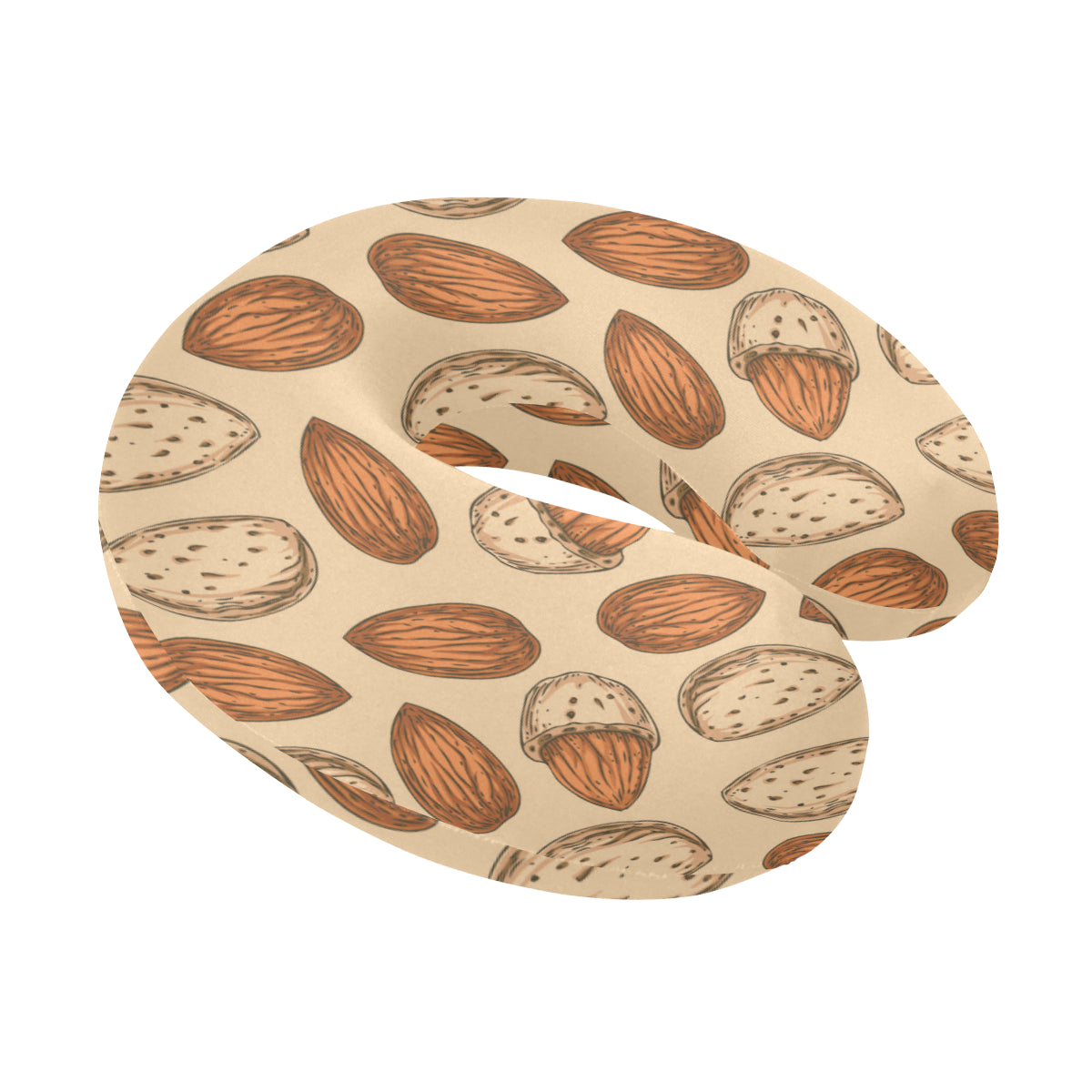 Almond Pattern Print Design 04 U-Shaped Travel Neck Pillow