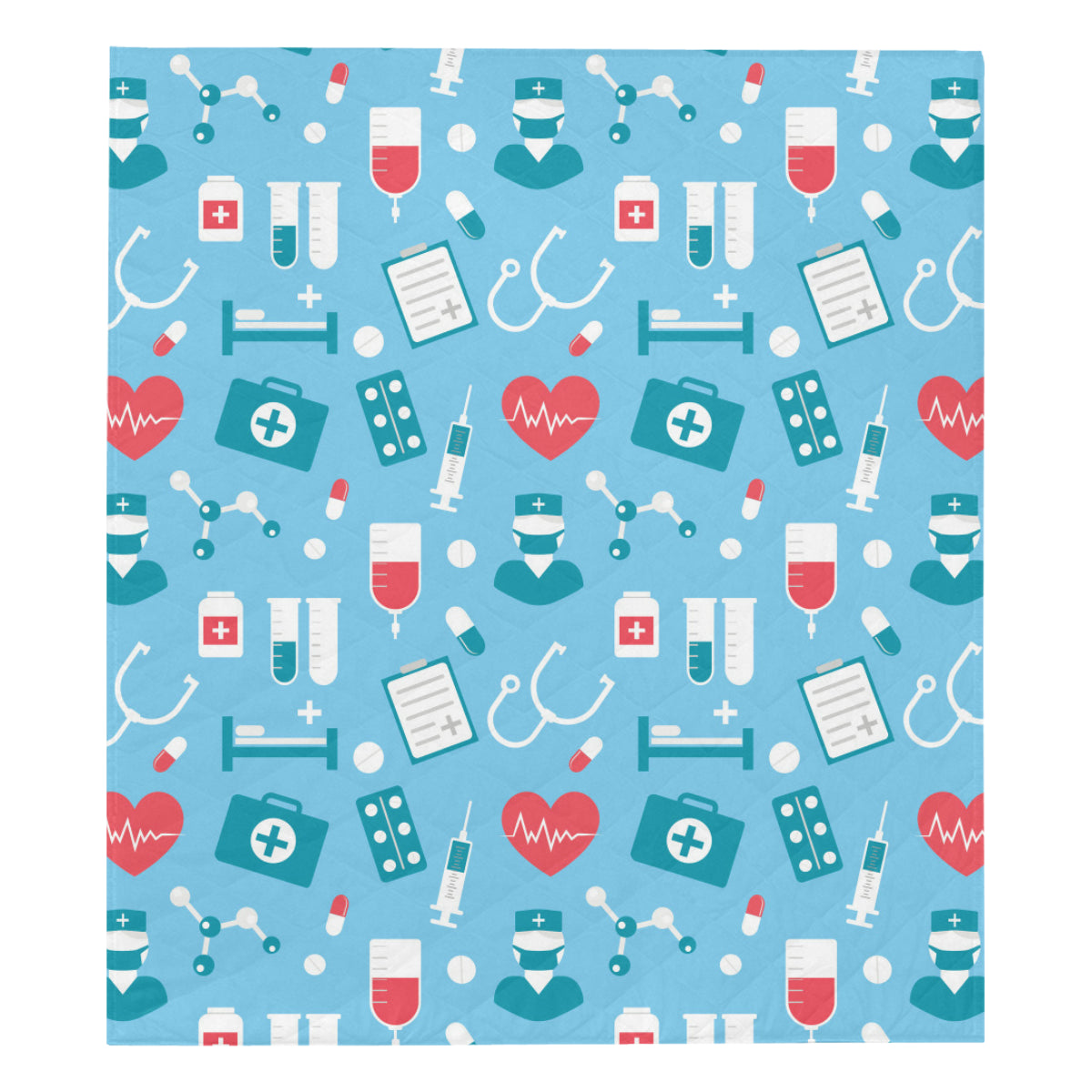 Nurse Pattern Print Design A03 Premium Quilt