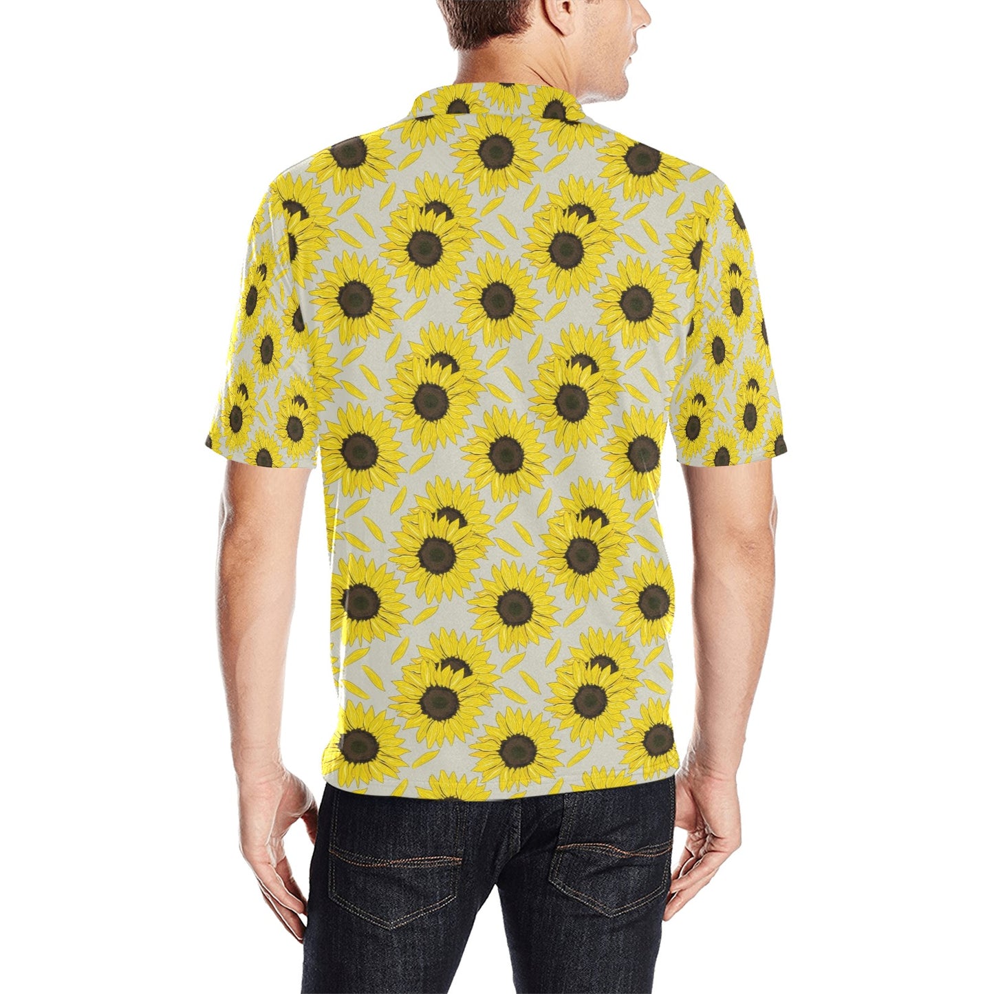 Sunflower Print Design LKS309 Men Polo Shirt